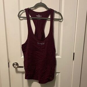 YoungLA Men's Burgundy Stringer Tank Top